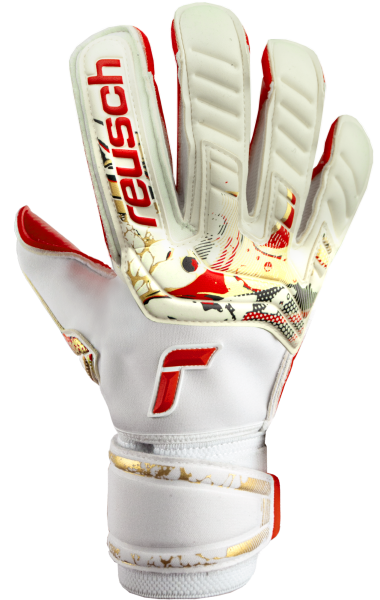 Reusch Attrakt Gold X GluePrint 5370975 1011 weiss rot gold front